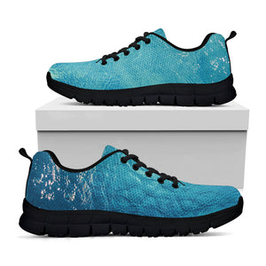 Sea Water Surface Print Black Running Shoes