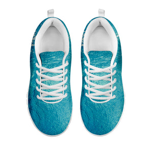 Sea Water Surface Print White Running Shoes