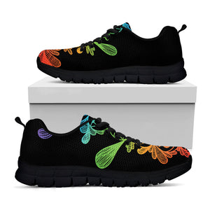 Seven Spiritual Chakras Print Black Running Shoes