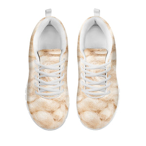 Sheepskin Print White Running Shoes
