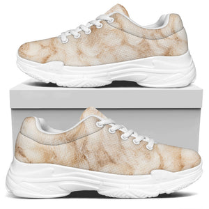 Sheepskin Print White Chunky Shoes