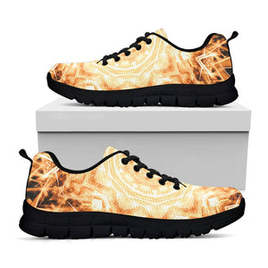 Shining Kaleidoscope Print Black Running Shoes