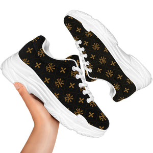 Sigla Orthodox Pattern Print White Chunky Shoes