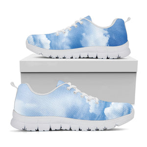 Sky Cloud Print White Running Shoes