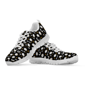 Sleeping Sheep Pattern Print White Running Shoes