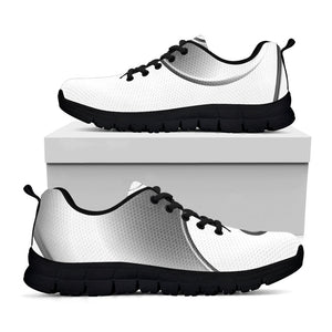 Sliver And White Yin Yang Print Black Running Shoes
