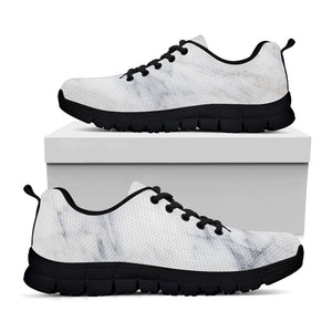Smoke Grey Marble Print Black Running Shoes
