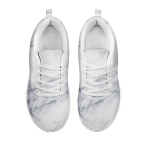 Smoke Grey Marble Print White Running Shoes
