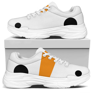 Snowman Face Print White Chunky Shoes