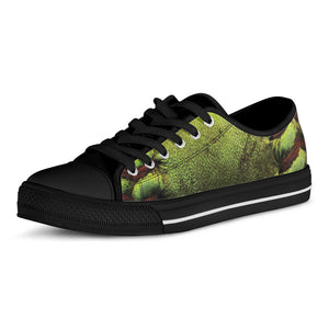 Softball Ball Print Black Low Top Sneakers