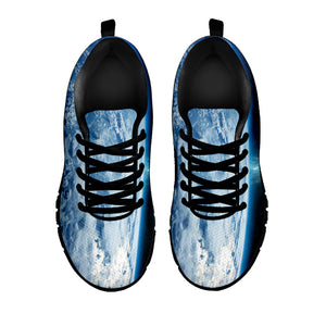 Space And Earth Print Black Running Shoes