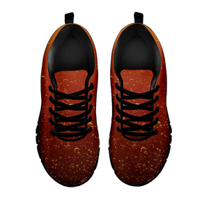 Sparkling Cola Print Black Running Shoes