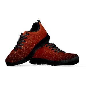 Sparkling Cola Print Black Running Shoes