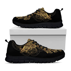 Spiritual Owl With Dreamcatcher Print Black Running Shoes