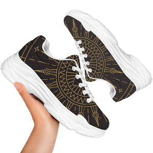 Sun All Seeing Eye Print White Chunky Shoes