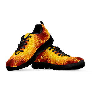 Sun Fire Kaleidoscope Print Black Running Shoes