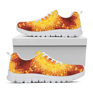 Sun Fire Kaleidoscope Print White Running Shoes