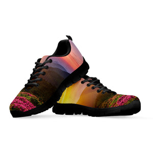 Sunrise Mountain Print Black Running Shoes