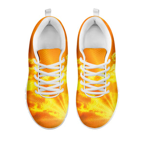 Sunrise Sky Print White Running Shoes