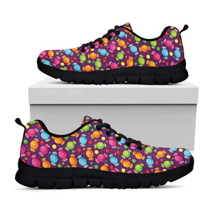 Sweet Candy Pattern Print Black Running Shoes