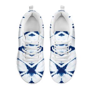 Tie Dye Shibori Pattern Print White Running Shoes