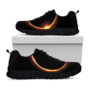 Total Solar Eclipse Print Black Running Shoes