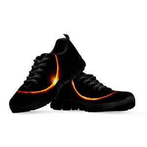Total Solar Eclipse Print Black Running Shoes