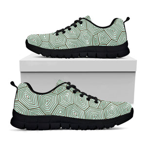 Turtle Shell Pattern Print Black Running Shoes