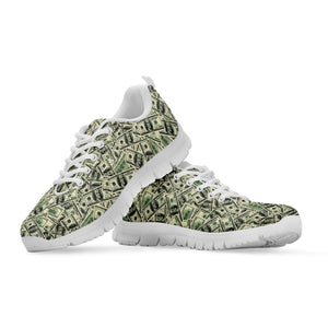 US Dollar Print White Running Shoes