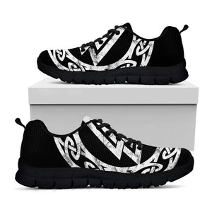 Viking Valhalla Symbol Print Black Running Shoes
