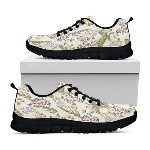 Vintage Giraffe Print Black Running Shoes