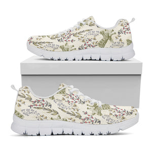 Vintage Giraffe Print White Running Shoes