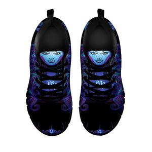 Virgo And Astrological Signs Print Black Running Shoes