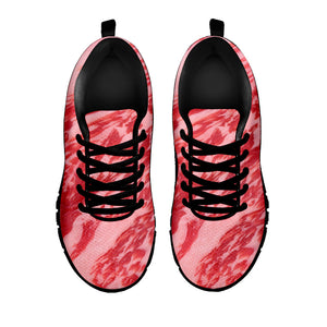 Wagyu Beef Meat Print Black Running Shoes