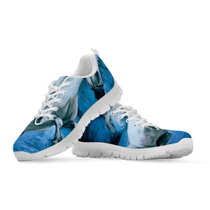 White Horse Painting Print White Running Shoes