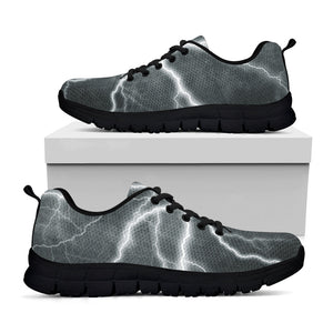 White Lightning Print Black Running Shoes