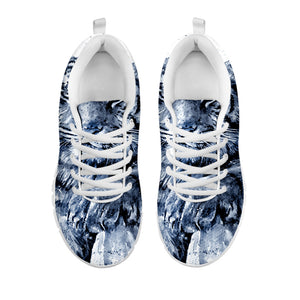 White Tiger Painting Print White Running Shoes