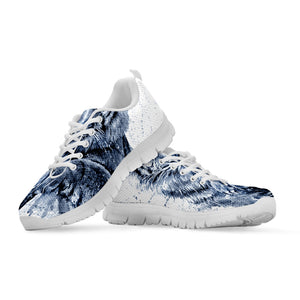 White Tiger Painting Print White Running Shoes