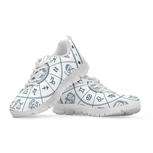 Zodiac Astrology Signs Print White Running Shoes