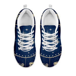 Zodiac Astrology Symbols Print White Running Shoes
