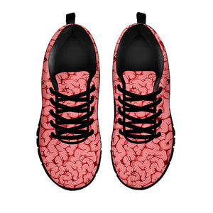 Zombie Brain Print Black Running Shoes