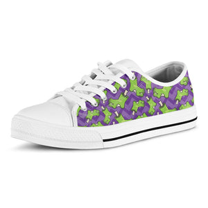 Zombie Foot Pattern Print White Low Top Sneakers
