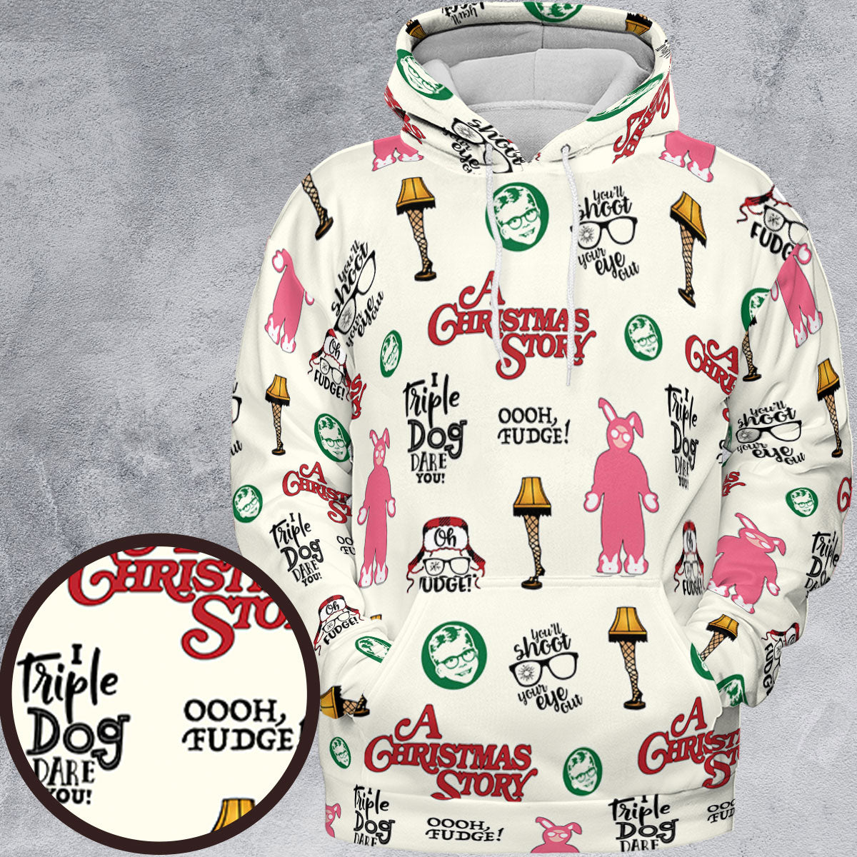 A Christmas Story Pattern All-over Print Hoodie