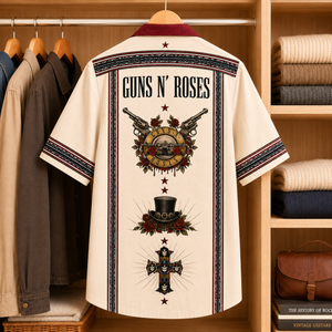 Guns N' Roses Luxury Design Hawaiian Shirt Hard Rock Inspired Hawaiian Shirt