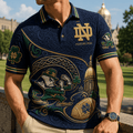 Notre Dame Fighting Irish Football Polo Shirt Notre Dame Merch Gift For Fans - Gearneko
