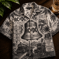 AC DC Hard Rock Band Vintage Hawaiian Shirt ACDC Merch Gift For Rockers - Gearneko