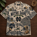 Notre Dame Fighting Irish Football Hawaiian Shirt Notre Dame Aloha Shirt Gift For Him - Gearneko