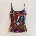 Grateful Dead Steal Your Face Cami Top Grateful Dead Merch Gift For Rockers - Gearneko