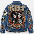 Kiss Band Rock Members Denim Jacket Kiss Merch Gift For Music Fans - Gearneko