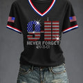 911 25Th Anniversary We Will Never Forget V-Neck Shirt 911 Tribute Tee Best Present For Wife - Gearneko